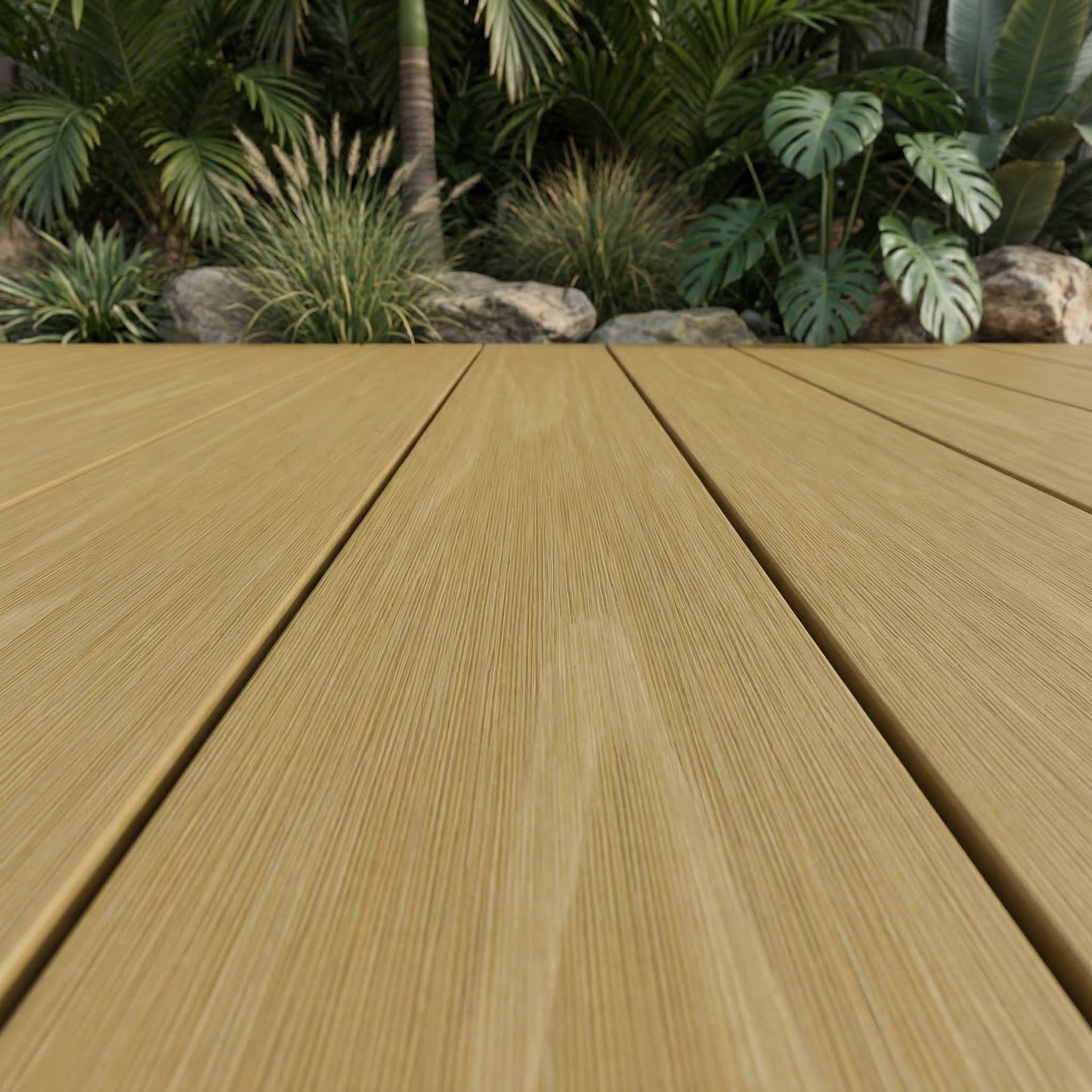 Deck WPC Dupla Face Frisado 7 Furos Externo </br> 2900 mm x 142 mm x 22 mm