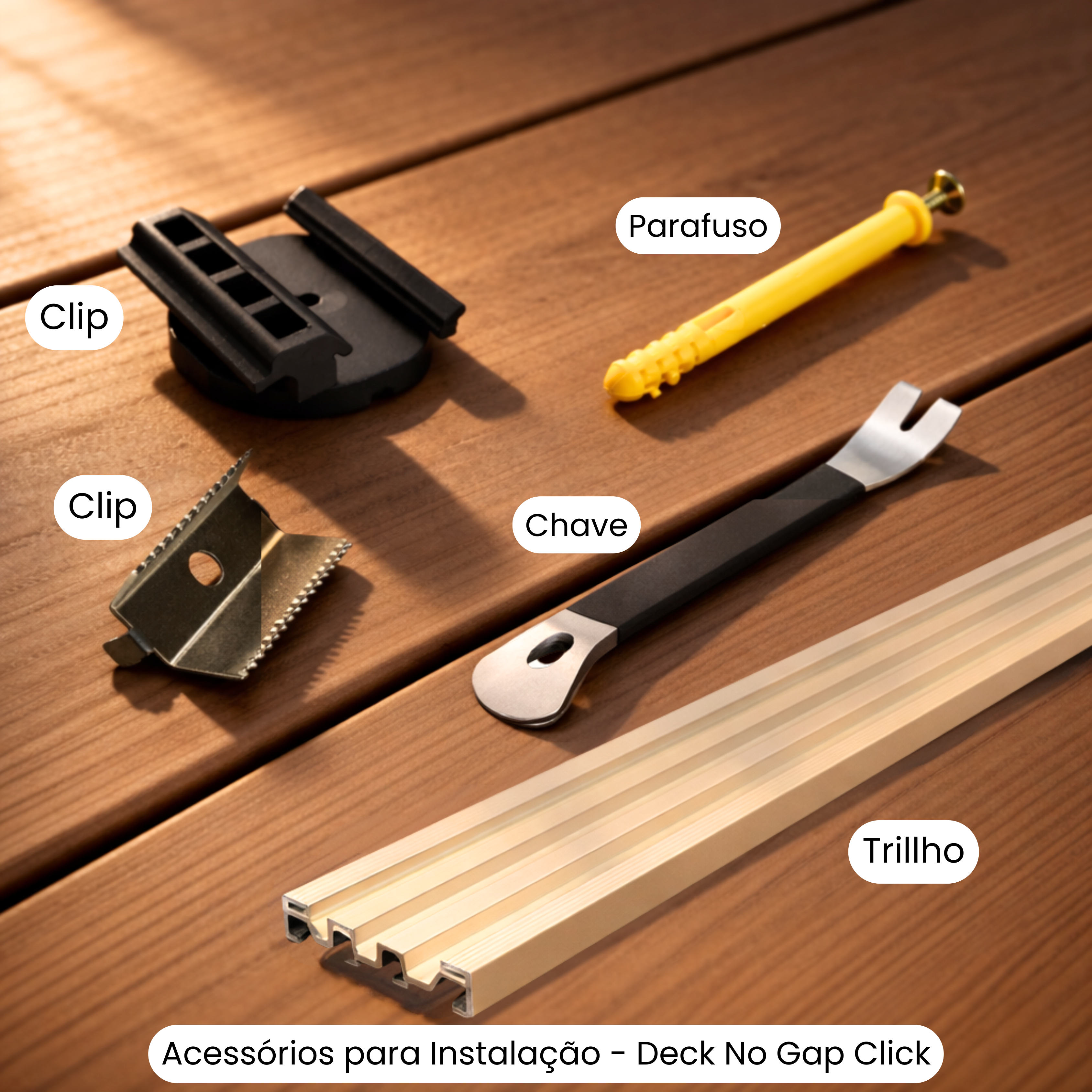 Deck WPC 2D No Gap Sistema Click </br> 2200 mm x 143 mm x 22 mm