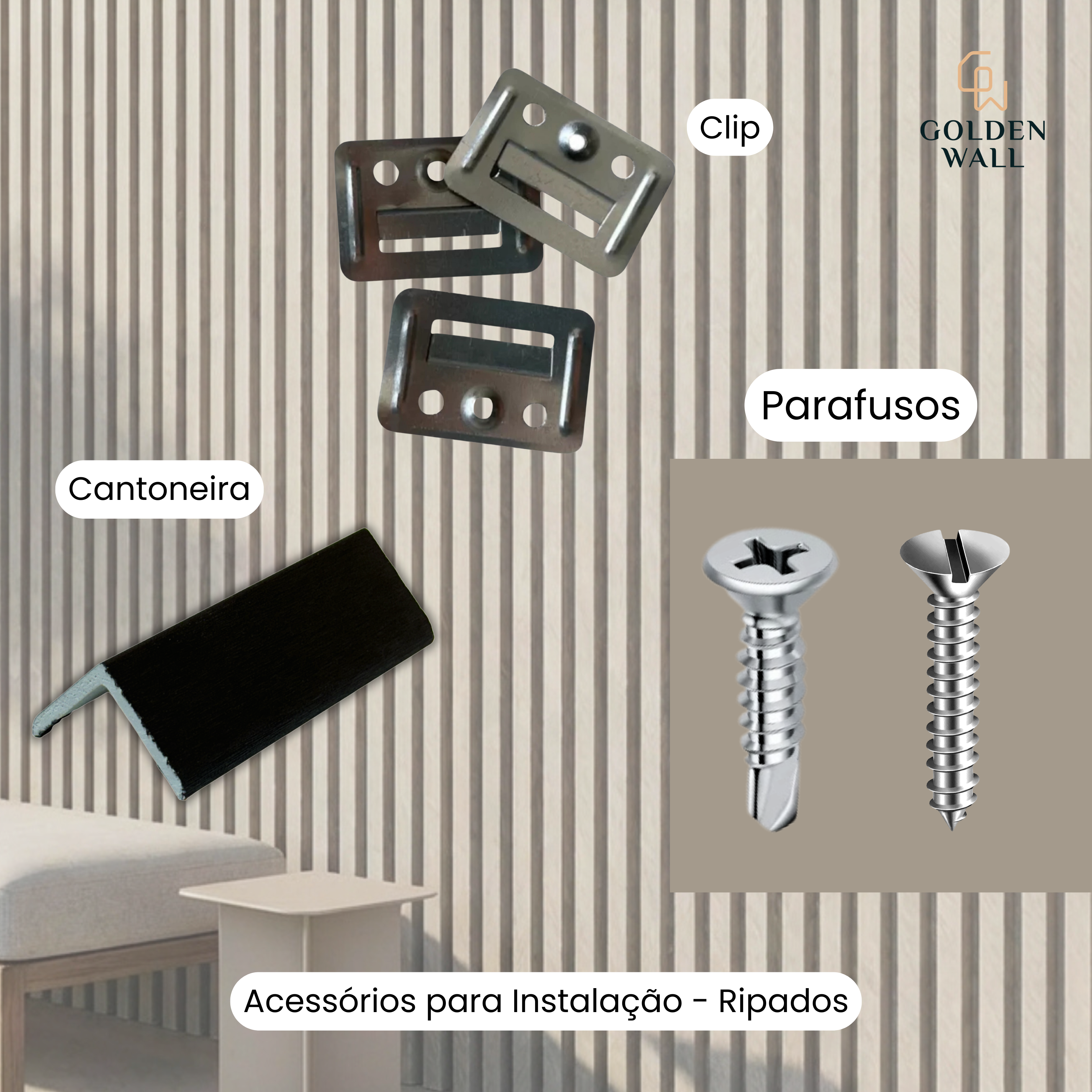 Ripado WPC 6 Ripas Interno </br> 2900mm x 170mm x18mm
