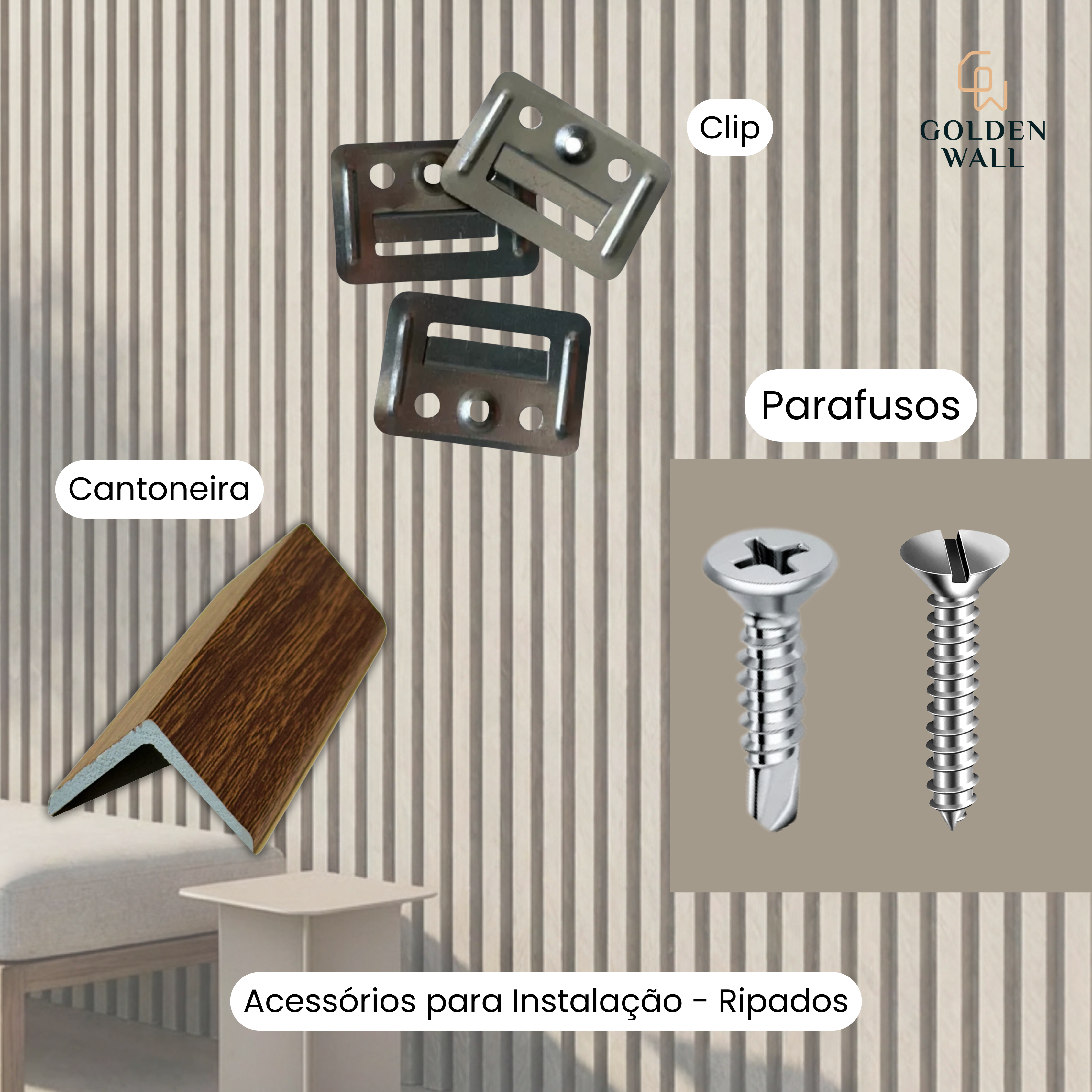 Ripado WPC 6 Ripas Interno </br> 2900mm x 170mm x18mm