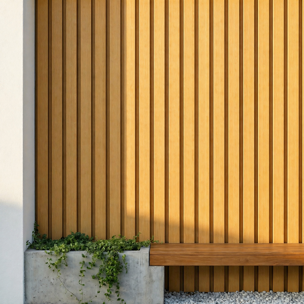 Ripado WPC 5 Ripas Externo </br> 2900mm x 450mm x25mm