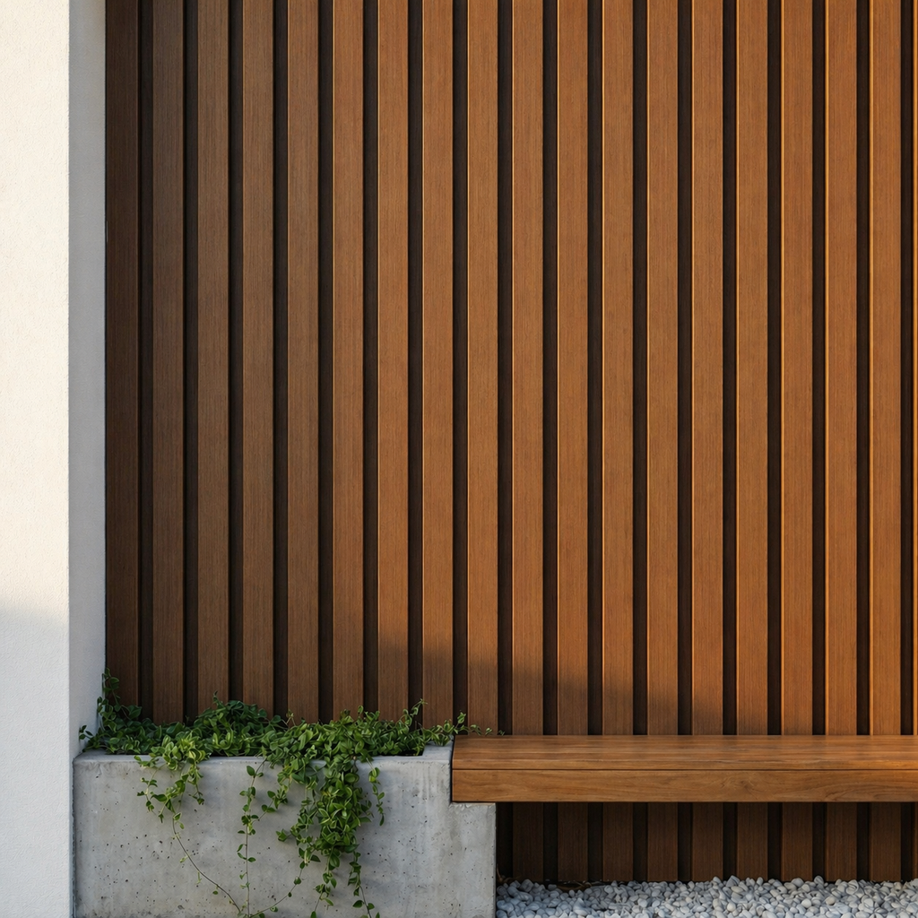Ripado WPC 5 Ripas Externo </br> 2900mm x 450mm x25mm