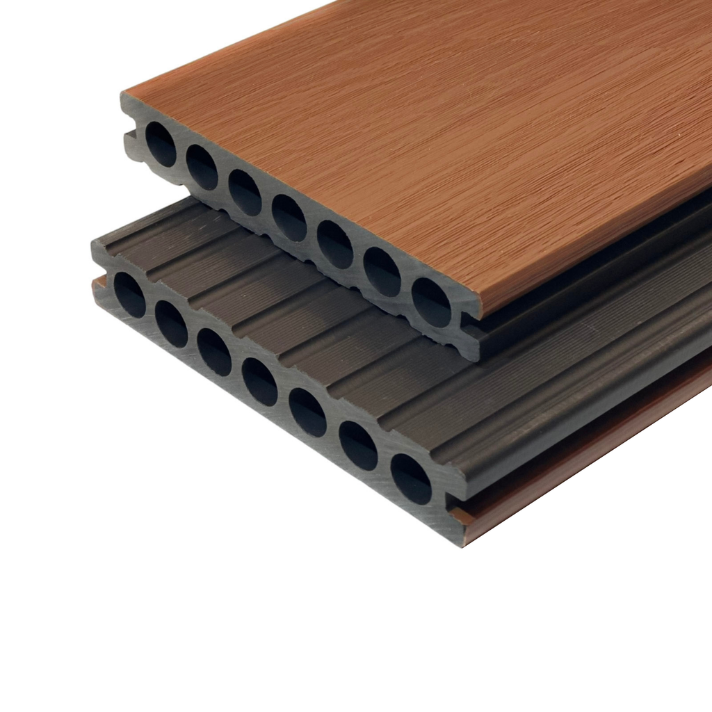Deck WPC 7 Furos Frisado </br> 2900 mm x 148 mm x 23 mm