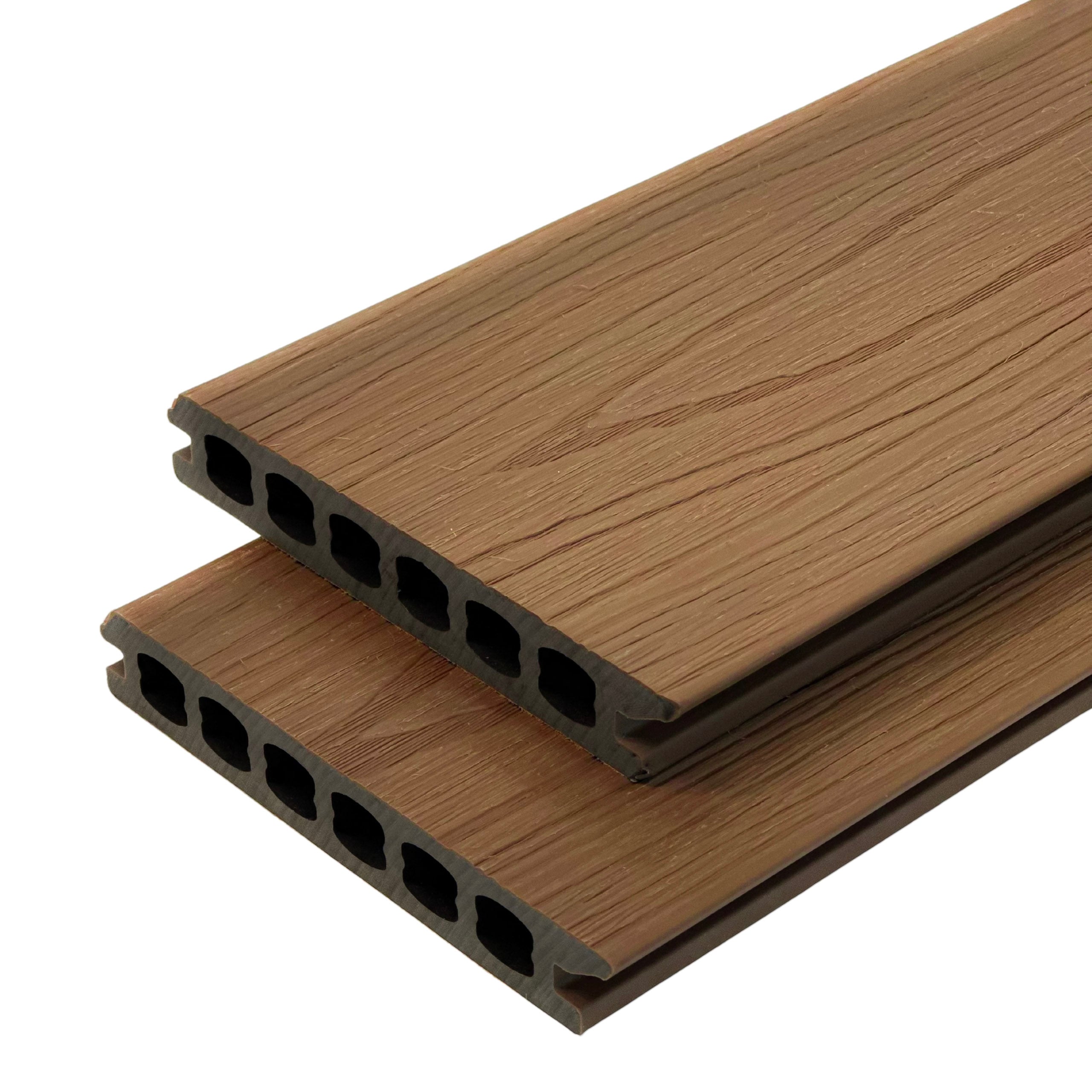 Deck WPC No Gap 6 Furos </br> 2200 mm x 143 mm x 22 mm