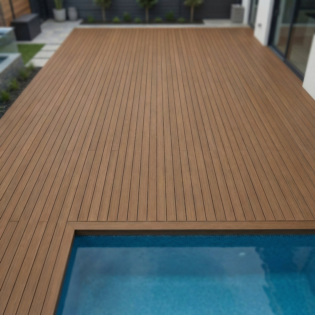 Deck WPC 7 Furos Frisado </br> 2900 mm x 148 mm x 23 mm