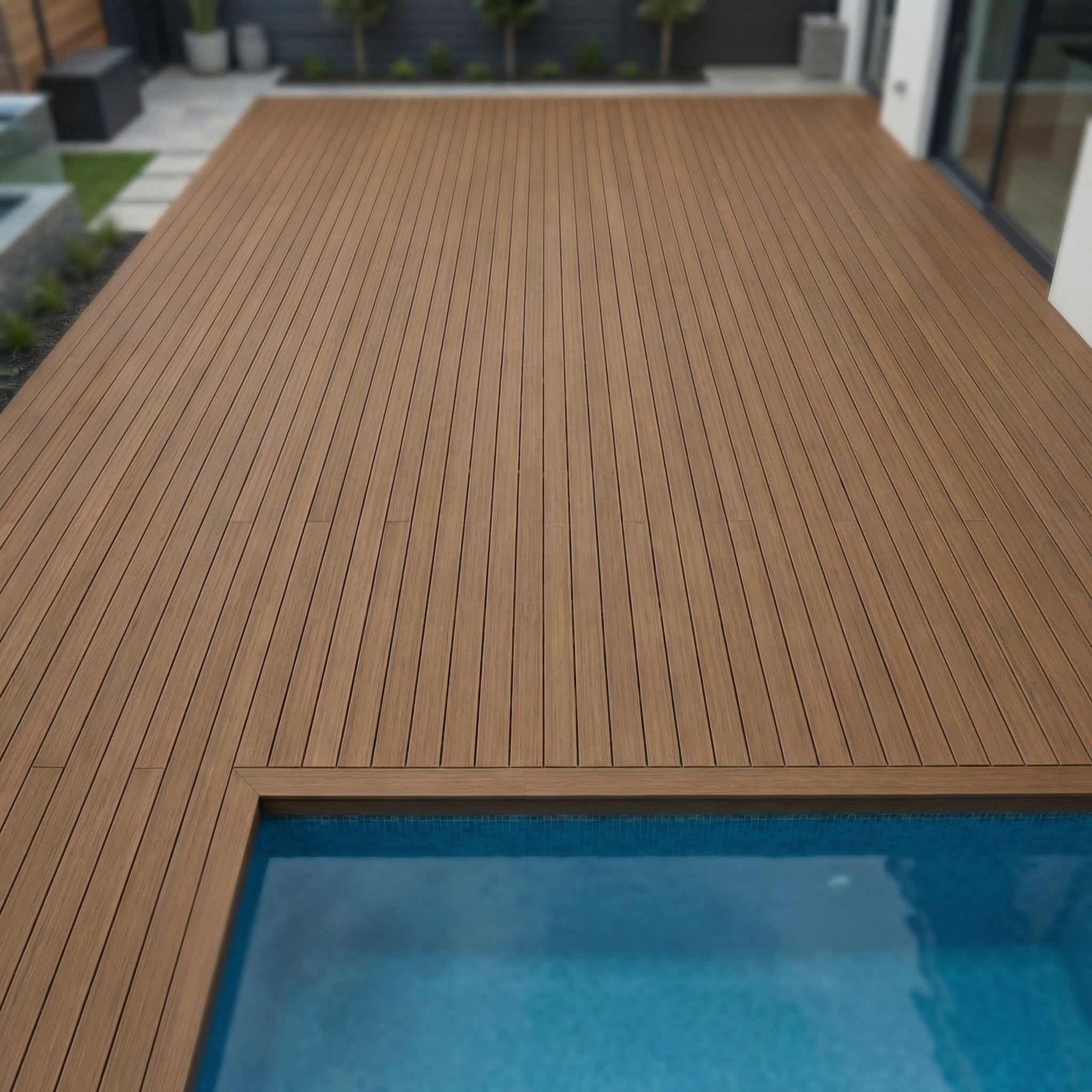 Deck WPC 7 Furos Frisado </br> 2900 mm x 148 mm x 23 mm